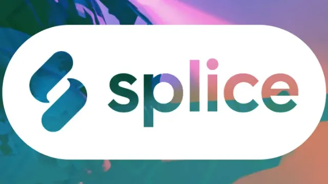The Splice wordmark and mark on a pale rounded field.